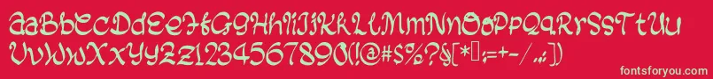 BlackBiscuit Font – Green Fonts on Red Background