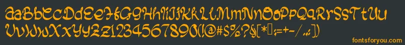 BlackBiscuit Font – Orange Fonts on Black Background