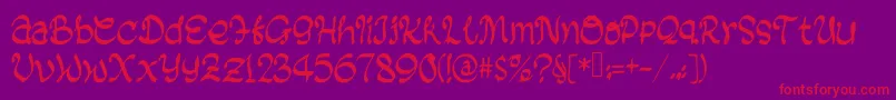 BlackBiscuit Font – Red Fonts on Purple Background