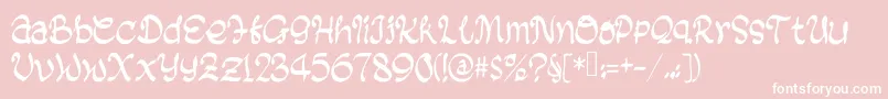 BlackBiscuit-fontti – valkoiset fontit vaaleanpunaisella taustalla