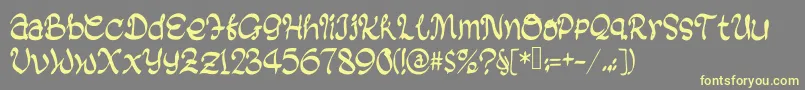 BlackBiscuit Font – Yellow Fonts on Gray Background