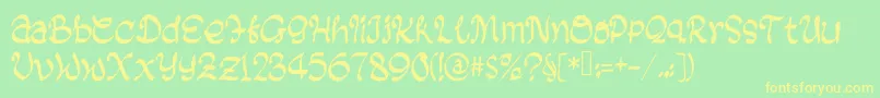 BlackBiscuit Font – Yellow Fonts on Green Background