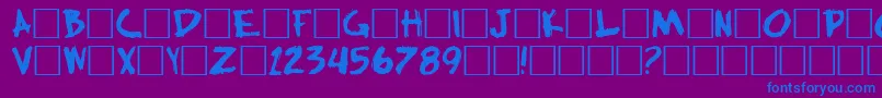 Hillwill Font – Blue Fonts on Purple Background