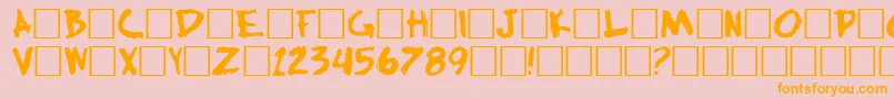 Hillwill Font – Orange Fonts on Pink Background