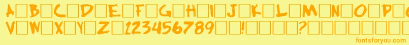 Hillwill Font – Orange Fonts on Yellow Background