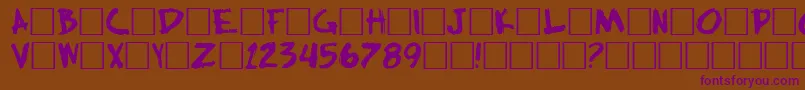 Hillwill Font – Purple Fonts on Brown Background