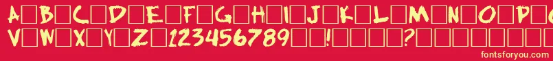 Hillwill Font – Yellow Fonts on Red Background