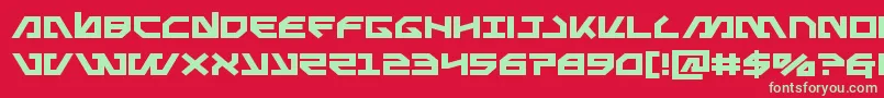 Metalstormexpand Font – Green Fonts on Red Background