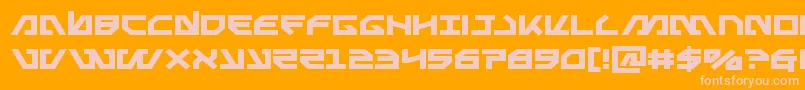 Metalstormexpand Font – Pink Fonts on Orange Background