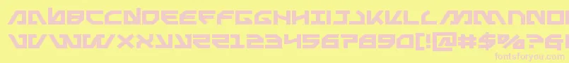 Metalstormexpand Font – Pink Fonts on Yellow Background