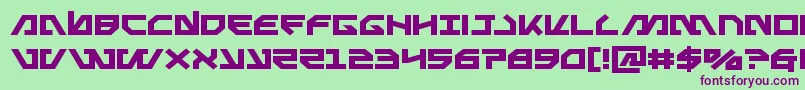 Metalstormexpand Font – Purple Fonts on Green Background