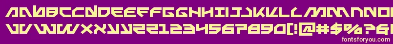 Metalstormexpand Font – Yellow Fonts on Purple Background