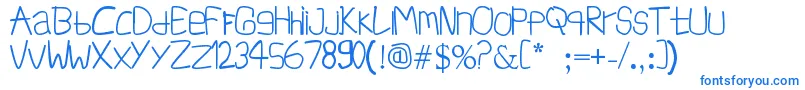フォントInfSimpangAmpek – 青いフォント