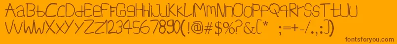 Шрифт InfSimpangAmpek – коричневые шрифты на оранжевом фоне