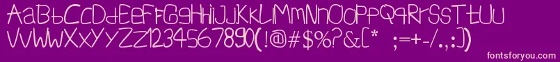 InfSimpangAmpek Font – Pink Fonts on Purple Background