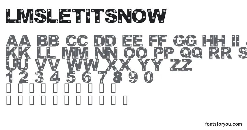 Шрифт LmsLetItSnow – алфавит, цифры, специальные символы