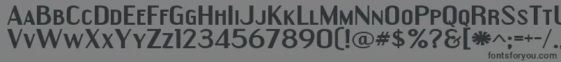 EngebrechtreExpandedBold-Schriftart – Schwarze Schriften auf grauem Hintergrund