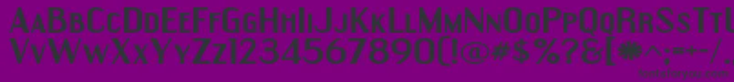 EngebrechtreExpandedBold Font – Black Fonts on Purple Background