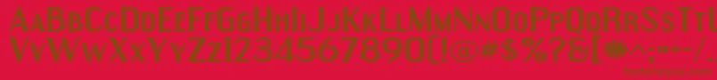 EngebrechtreExpandedBold Font – Brown Fonts on Red Background
