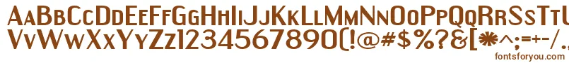 EngebrechtreExpandedBold Font – Brown Fonts on White Background