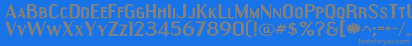 EngebrechtreExpandedBold Font – Gray Fonts on Blue Background