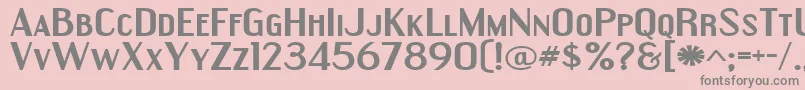 EngebrechtreExpandedBold Font – Gray Fonts on Pink Background