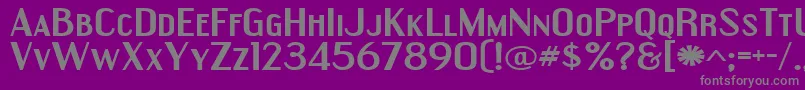 EngebrechtreExpandedBold Font – Gray Fonts on Purple Background