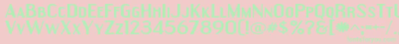 EngebrechtreExpandedBold Font – Green Fonts on Pink Background