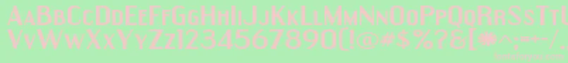 EngebrechtreExpandedBold Font – Pink Fonts on Green Background