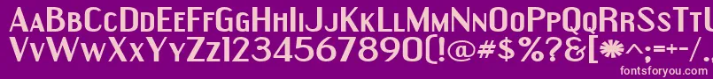 EngebrechtreExpandedBold Font – Pink Fonts on Purple Background