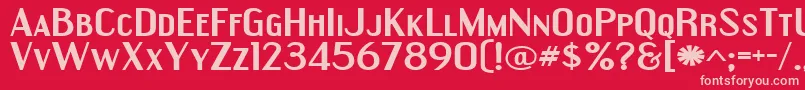 EngebrechtreExpandedBold Font – Pink Fonts on Red Background