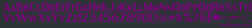EngebrechtreExpandedBold Font – Purple Fonts on Black Background