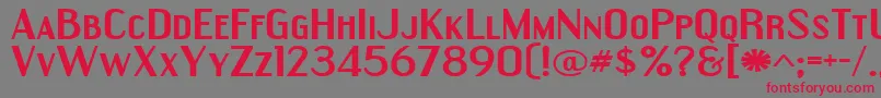 フォントEngebrechtreExpandedBold – 赤い文字の灰色の背景