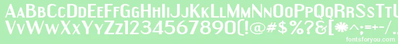 EngebrechtreExpandedBold Font – White Fonts on Green Background