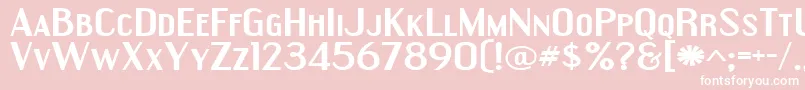 EngebrechtreExpandedBold Font – White Fonts on Pink Background