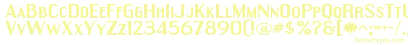 EngebrechtreExpandedBold Font – Yellow Fonts on White Background
