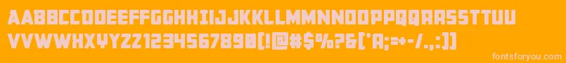 Buchananbold Font – Pink Fonts on Orange Background