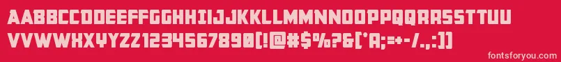 Buchananbold Font – Pink Fonts on Red Background