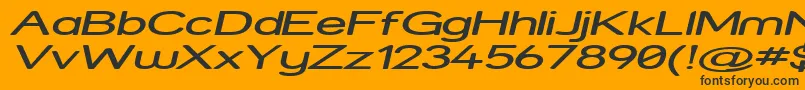 StreetExpandedItalic Font – Black Fonts on Orange Background