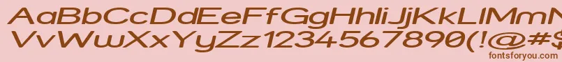 StreetExpandedItalic Font – Brown Fonts on Pink Background
