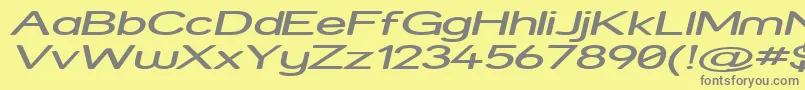 StreetExpandedItalic Font – Gray Fonts on Yellow Background