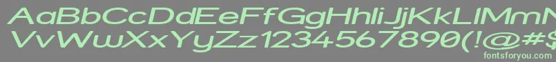 StreetExpandedItalic Font – Green Fonts on Gray Background