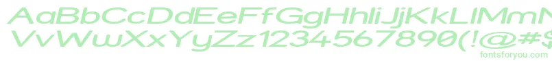 StreetExpandedItalic Font – Green Fonts on White Background