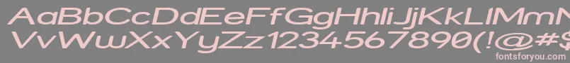 StreetExpandedItalic Font – Pink Fonts on Gray Background
