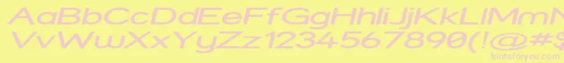 StreetExpandedItalic Font – Pink Fonts on Yellow Background