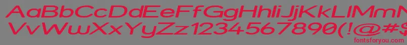StreetExpandedItalic Font – Red Fonts on Gray Background