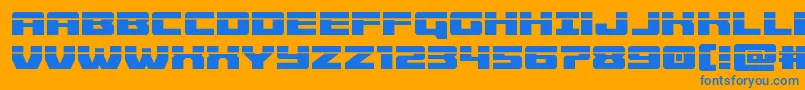 Cruiserfortresslaser Font – Blue Fonts on Orange Background