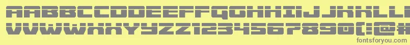 Cruiserfortresslaser Font – Gray Fonts on Yellow Background