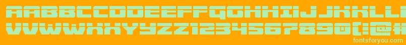 Cruiserfortresslaser Font – Green Fonts on Orange Background