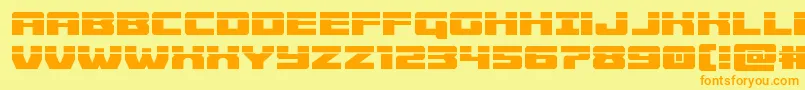 Cruiserfortresslaser Font – Orange Fonts on Yellow Background